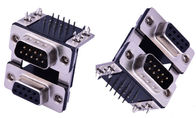 دو ردیف Db9 Male Connector، 9 Pin D نوع اتصال دهنده مردانه PBT Material