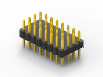 سه ردیف 5U PCB Header Connector DIP نوع طلایی فلش سیاه عایق