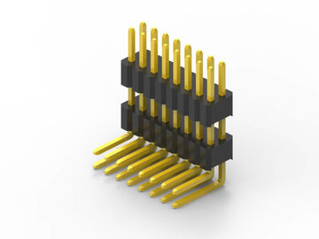 LCP با دمای بالا PCB Header Connector Right Angle Current Rating 1.0AMP
