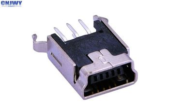 تلفن همراه مینی کانکتور USB 180 درجه، SMD Micro Usb کانکتور مرد