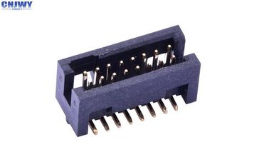 1.27mm PCB 14 Pin Box Header Connector Surface Mount نایلون 6T سیاه