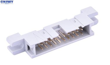 2.54 Pitch IDC Box Header Connector مستطیل خاکستری عایق PBT