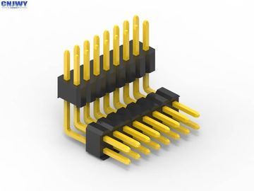 گلد فلش 3U '' اتصال پن صفحه مدار، دو قطعه پلاستیکی کنتاکتور PCB زاویه راست