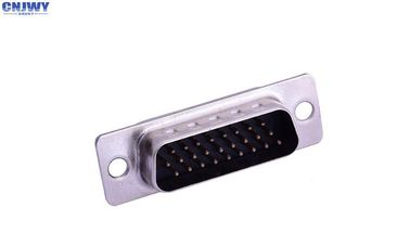 سه ردیف Db 26 Pin Connector، 180 درجه D Sub Male Connector آلیاژ مس