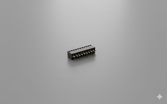 کانکتور هدر مادگی 2x20P با پین‌های 2.54 میلی‌متری، آبکاری طلا، 250 ولت