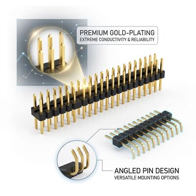 کانکتور هدر پین نری SMT دو ردیفه با گام ظریف 1.27 میلی‌متر، طراحی فشرده نصب سطحی PCB