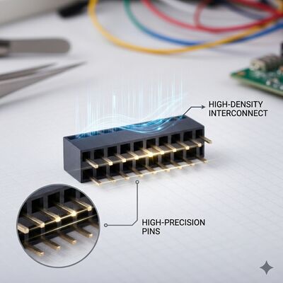 High Temperature PA9T 2.0MM Pitch Dual Row Female Header Connector Gold Flash 04P-60P PCB Socket