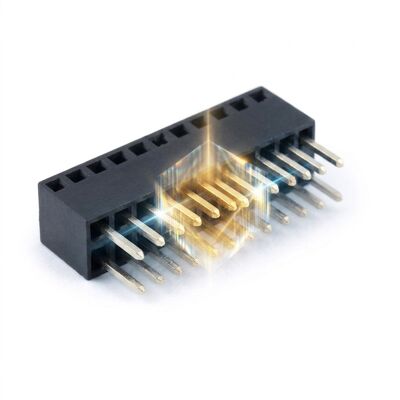 2.54mm Pitch High Current 5A Dual Contact Female Header Socket PCB Power