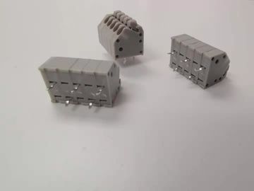 بلوک ترمینال بدون پیچ دکمه فشار پیچ 3.5mm خاکستری Dip/180° پین های سفارشی