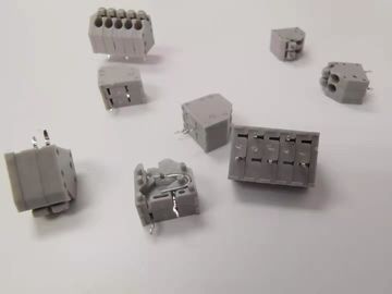 بلوک ترمینال بدون پیچ دکمه فشار پیچ 3.5mm خاکستری Dip/180° پین های سفارشی