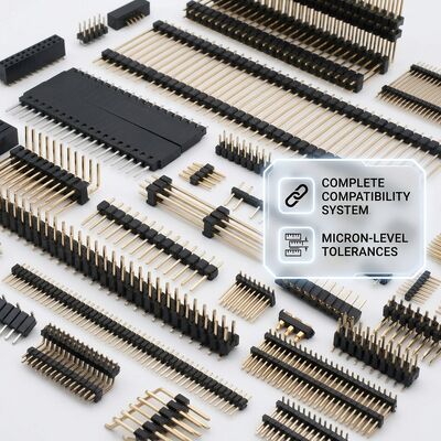 موصل رأس دبوس ذكر SMT صف مزدوج للتركيب السطحي، مسافة 2.54 مم، لوحة PCB، 80 سنًا، متوافق مع إعادة اللحام